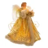 Kurt Adler Finials-Gold Angel Light Up Christmas Tree Topper Decoration Ul1082 New