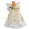 Kurt Adler Finials-Gold Angel With Flowers Light Up Christmas Tree Topper 10 Lights Adler Ul2111