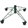 Northlight Artificial Tree Stands-Green Metal Rolling Christmas Tree Stand For 6.5' - 7.5' Artificial Trees