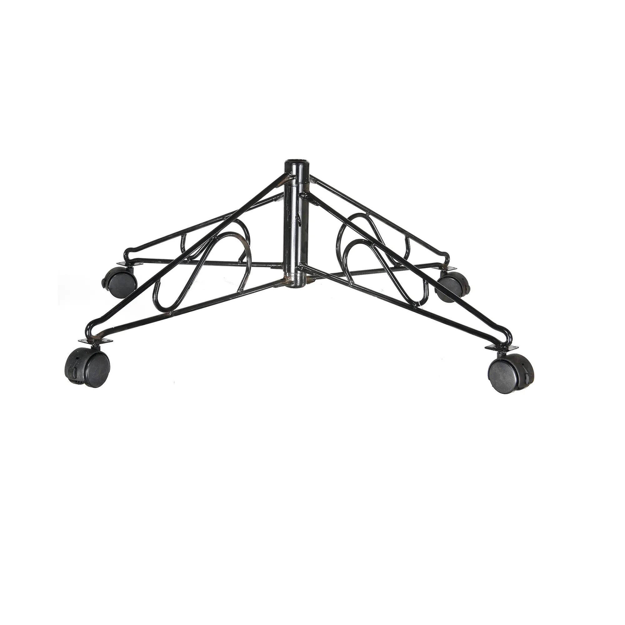 Contemporary Home Living Artificial Tree Stands-Green Rolling Christmas Tree Stand For 10' Artificial Trees