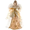 Kurt Adler Finials-Ivory And Gold Angel Christmas Tree Topper 17 Inch J6060 New