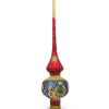 BESTPYSANKY Angels-Jesus, Mary And Joseph Nativity On Red Glass Christmas Tree Topper 11 Inches - Bbb-312