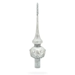 BESTPYSANKY Finials-Jewel Trellis Glass Christmas Tree Topper 11 Inches