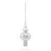 BESTPYSANKY Snowflake-Jewels On Glossy Silver Glass Christmas Tree Topper 11 Inches