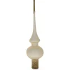 BESTPYSANKY Finials-Matte Solid Champagne Color Glass Christmastree Topper 11 Inches