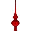 BESTPYSANKY Finials-Matte Solid Red Glass Christmastree Topper 11 Inches