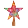 Kurt Adler Finials-Multicolored Lighted Crystal Star Christmas Tree Topper Decoration 7 Inch Ul0158