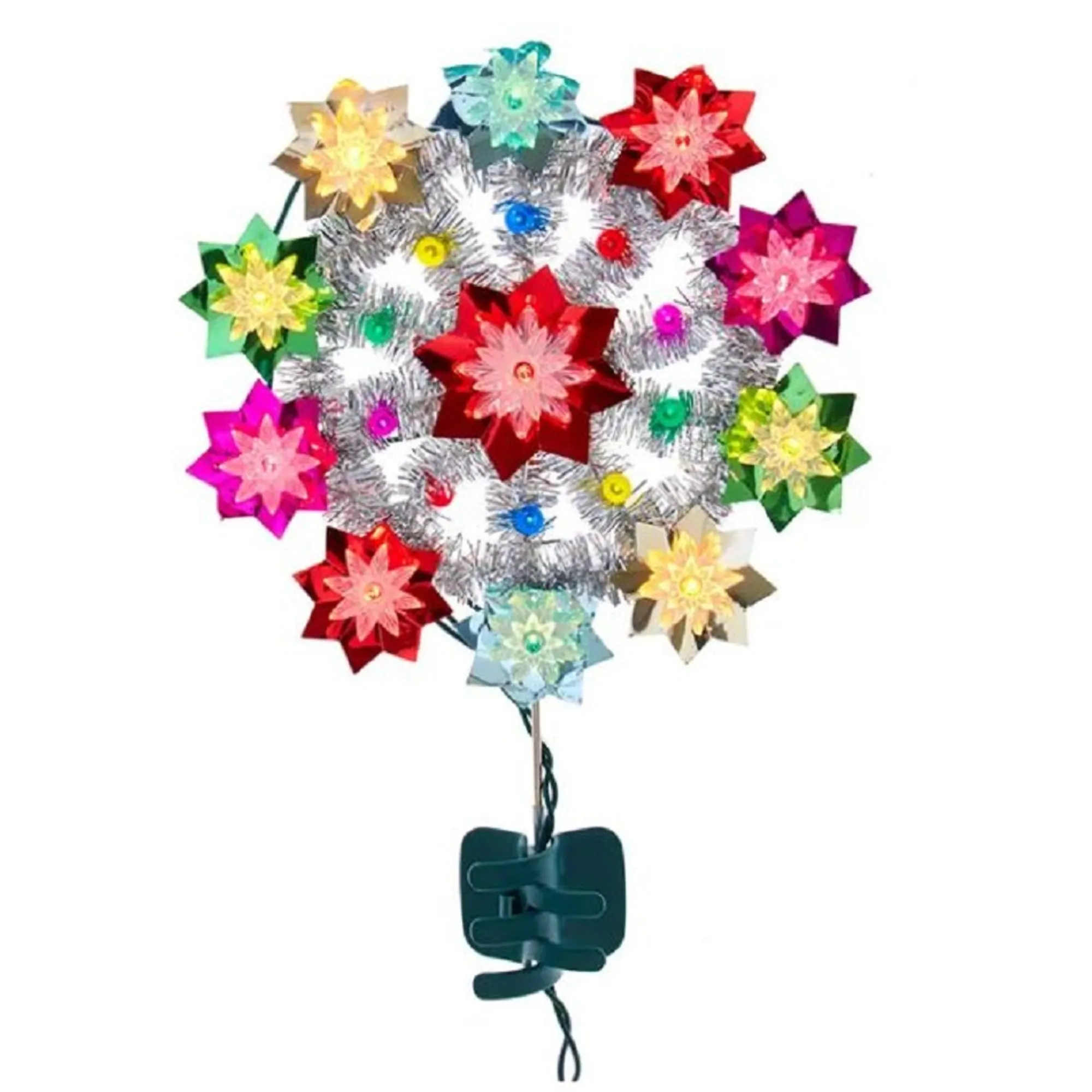 Kurt Adler Finials-Multicolored Retro Reflector Christmas Tree Topper 11 Inch Ul4333