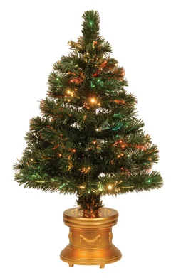 National Tree Unlit- Led Clear Prelit 3 Ft. Fiber Optic Artificial Tree 140 Tips - Case Of: 1