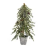 Diva At Home Unlit-Pack Of 2 Potted Pine Pencil Artificial Christmas Tree - Unlit 22"