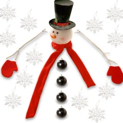 Christmas Central Stars-21-Piece Snowman Tree Topper And Ornaments Christmas Tree Decorating Kit