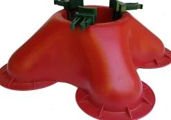 Northlight Real Tree Stands-Red Christmas Tree Stand With Clamping System - For Live Trees Up To 10'