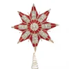 Home and Holiday Shops Finials-Ruby And Platinum Star Tree Topper S4394 16.5 Inch New