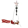Kurt Adler Finials-Santa Claus In Sleigh Rotating Led Star Christmas Tree Topper Ad3001