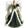 Home and Holiday Shops Finials-Santa's Workshop Green And Gold Irish Angel Christmas Tree Topper 16 Inch