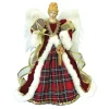 Home and Holiday Shops Finials-Santa's Workshop Red Plaid Angel Christmas Tree Topper 16 Inch