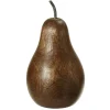 Diva At Home Real Tree Stands-Set Of 4 Brown Large Wooden Rustic Style Finished Pear Decor 6"
