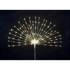 Melrose Stars-Set Of 2 Lighted Led Contemporary Starburst Christmas Tree Topper - White Lights 23.5"