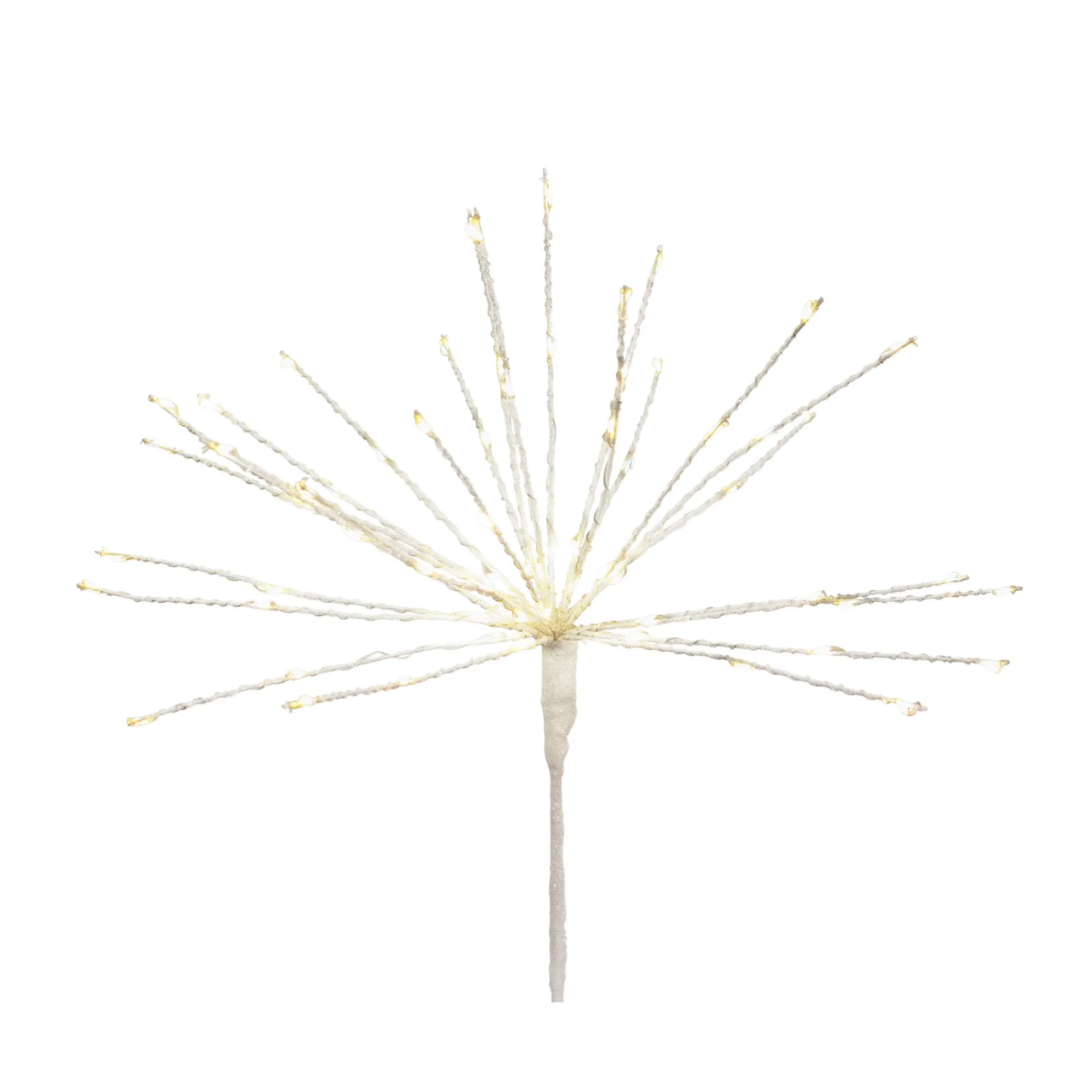 Contemporary Home Living Stars-Set Of 2 Lighted Led Starburst Christmas Tree Topper - White Lights