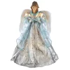 Kurt Adler Finials-Silver And Blue Angel Christmas Tree Topper 16 Inch New