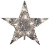 Kurt Adler Finials-Silver Wire 5 Point Star Lighted Christmas Tree Topper Decoration 9 Inch Ul0131S