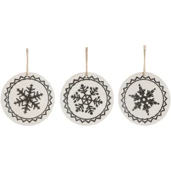 Gallerie II Snowflake-Snowflake Silhouettes Decor Decoration Ornaments, Set Of 3