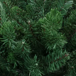 Sunnydaze Decor Unlit-Sunnydaze Indoor Artificial Unlit Majestic Pine Full Christmas Tree With Metal Stand And Hinged Branches - 8' - Green