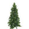 Sunnydaze Decor Unlit-Sunnydaze Indoor Artificial Unlit Slim Christmas Tree With Metal Stand And Hinged Branches - 6' - Green
