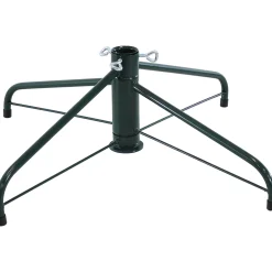 Sunnydaze Decor Unlit-Sunnydaze Indoor Artificial Unlit Slim Christmas Tree With Metal Stand And Hinged Branches - 7' - Green