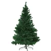 Sunnydaze Decor Unlit-Sunnydaze Indoor Artificial Unlit Canadian Pine Full Christmas Tree With Metal Stand And Hinged Branches - 5' - Green