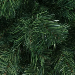 Sunnydaze Decor Unlit-Sunnydaze Indoor Artificial Unlit Canadian Pine Full Christmas Tree With Metal Stand And Hinged Branches - 7' - Green