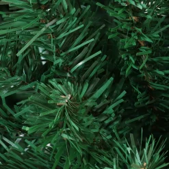 Sunnydaze Decor Unlit-Sunnydaze Indoor Unlit Faux Tannenbaum Slim Evergreen Holiday Christmas Tree With Hinged Branches - 7' - Green
