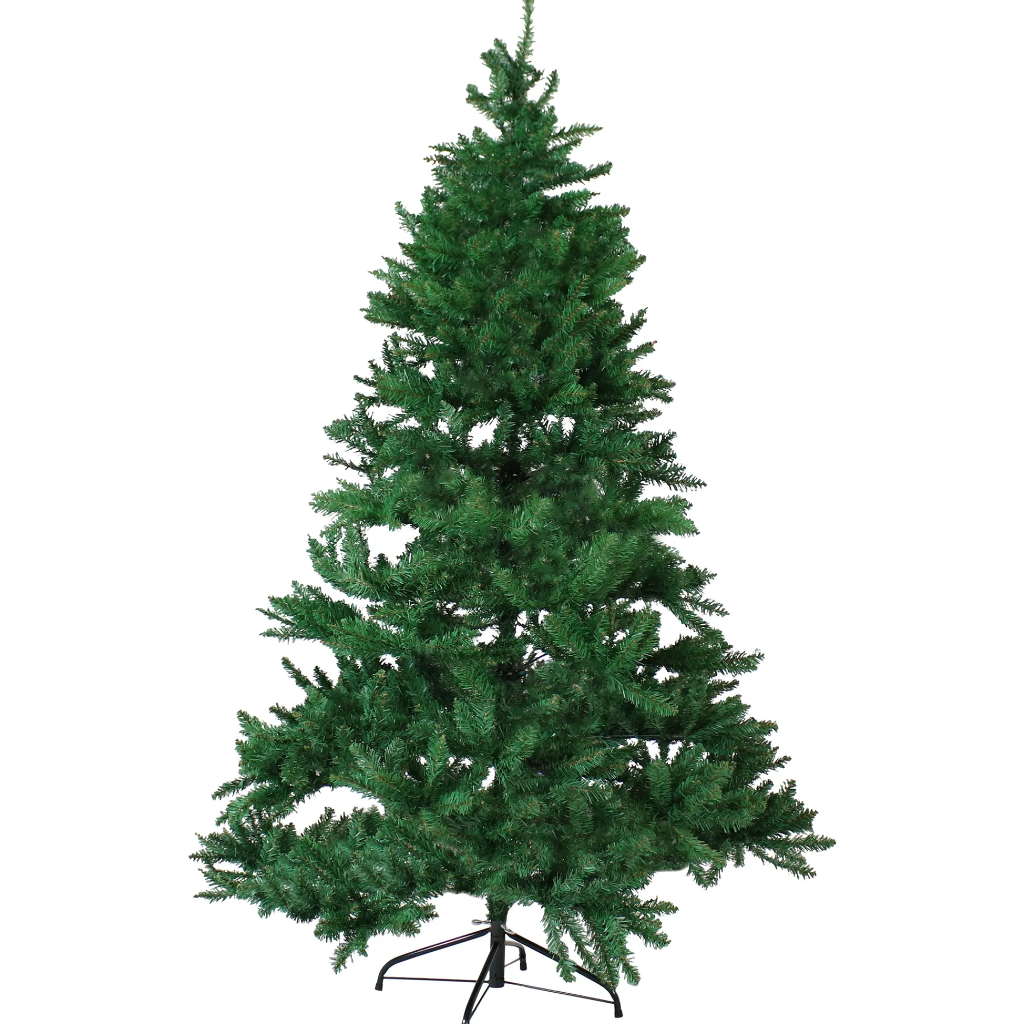 Sunnydaze Decor Unlit-Sunnydaze Indoor Unlit Faux Tannenbaum Slim Holiday Evergreen Christmas Tree With Hinged Branches - 6' - Green
