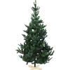 Sunnydaze Decor Unlit-Sunnydaze Unlit Artificial Christmas Tree With Traditional Wood Base - 6-Foot