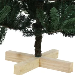 Sunnydaze Decor Unlit-Sunnydaze Unlit Artificial Christmas Tree With Traditional Wood Base - 6-Foot