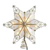 Kurt Adler Finials-Twisted Wire Scroll Gold Capiz Star Christmas Tree Topper Decoration 9 In Ul3131