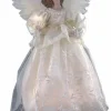 Kurt Adler Finials-Victorian Style Ivory Lace Angel Light Up Christmas Tree Topper Ul2138 New
