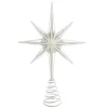 Kurt Adler Finials-White Mirror Bethlehem Star Christmas Tree Topper 13.75 Inch H7574
